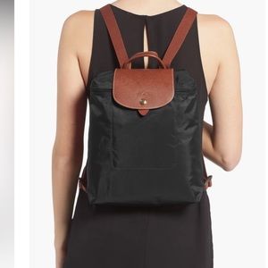 LONGCHAMP Le Pliage Club Nylon Backpack In black